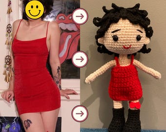 Benutzerdefinierte posierbares Häkelpuppenspielzeug, personalisiertes einzigartiges Geburtstagsgeschenk für Kinder, handgefertigte Look-Alike Amigurumi häkeln Puppe besonderes Geschenk für sie