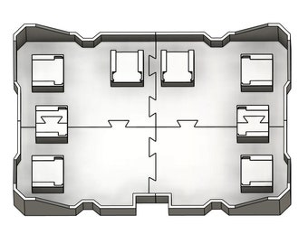 Soporte M18 con espacio para cargador para la caja de herramientas 48-22-8424 Archivo STL