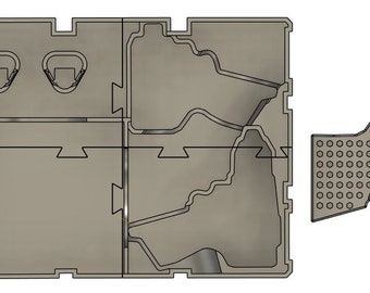 Taladro percutor M12 Fuel 1/4, Taladro percutor M12 Fuel 1/4, Kit de inserción de cajón, Archivo STL