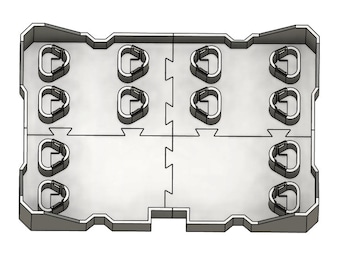 Soporte M12 con cargador para caja de herramientas 48-22-8424 - Archivo STL