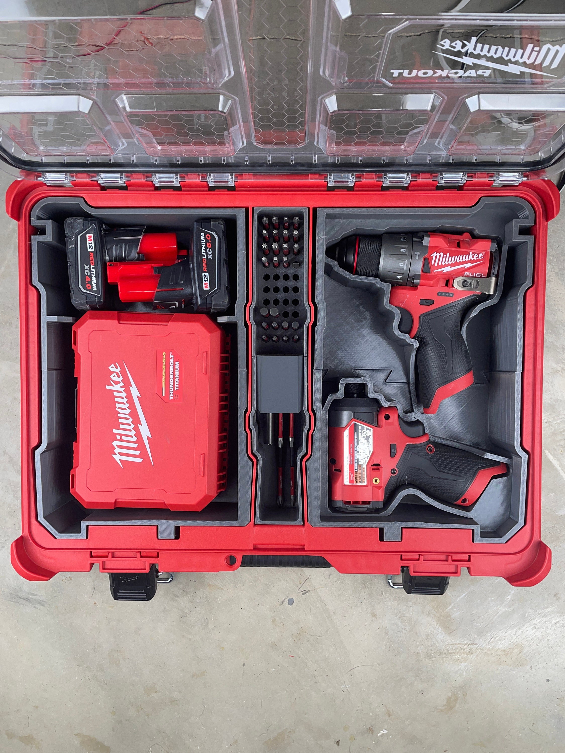 M12 Fuel 1 4 Impact M12 Fuel 1 4 Hammer Drill 1 2 Stubby Impact Wrench Insert Kit Milwaukee Tools Packout Etsy