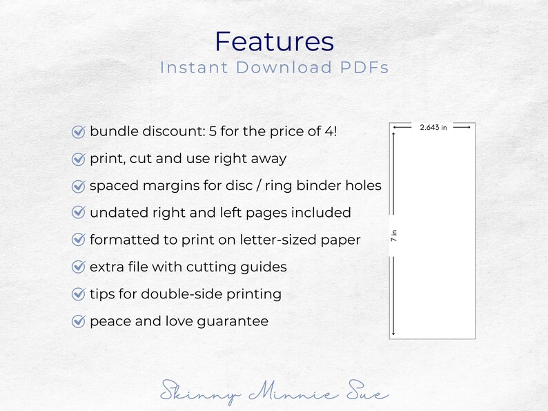 Skinny Mini BUNDLE Winter Happy Planner Printables, Collection includes: daily, weekly, monthly, to do list and gratitude notes image 5