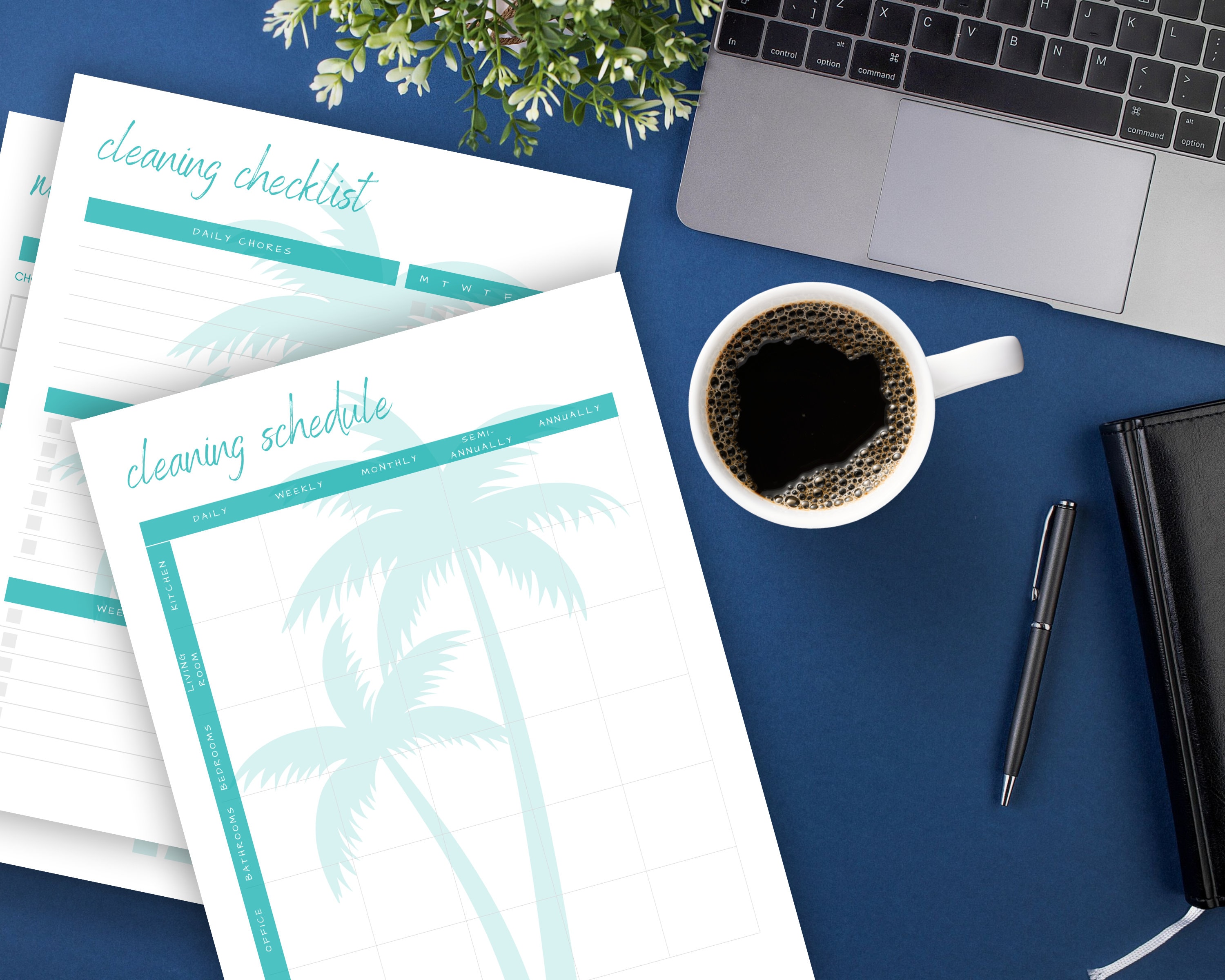 Tree Cleaning Chart Palm Tree Cleaning Chore Chart: Big Happy Planner Printable (PDF) - Etsy