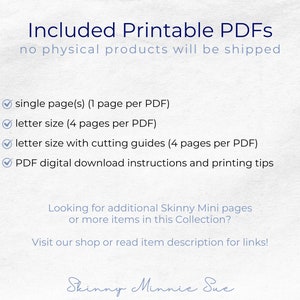 Skinny Mini BUNDLE Winter Happy Planner Printables, Collection includes: daily, weekly, monthly, to do list and gratitude notes image 6