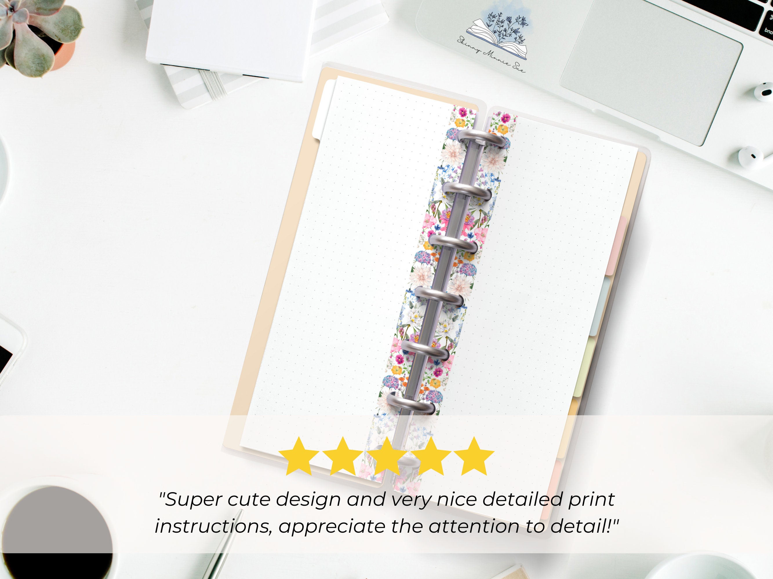 Skinny Notes Skinny Mini Floral Notes Pages: Dots, Lines (PDF Download) - Etsy