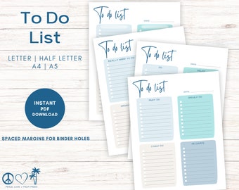Lista de tareas imprimible para la isla: Rastreador de tareas sin fecha (Descarga PDF)