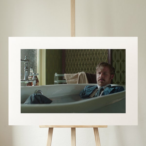 The Nice Guys Movie Poster - Home Art - Wall Art - The Nice Guys - Movie scene - Bathroom - Funny - Digital Oil Painting Poster
