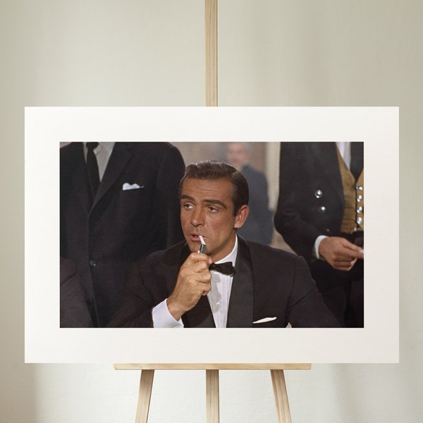 James Bond Movie Poster - Home Art - Wall Art - James Bond - Movie scene - Sean Connery - 007 - Digital Oil Painting Poster