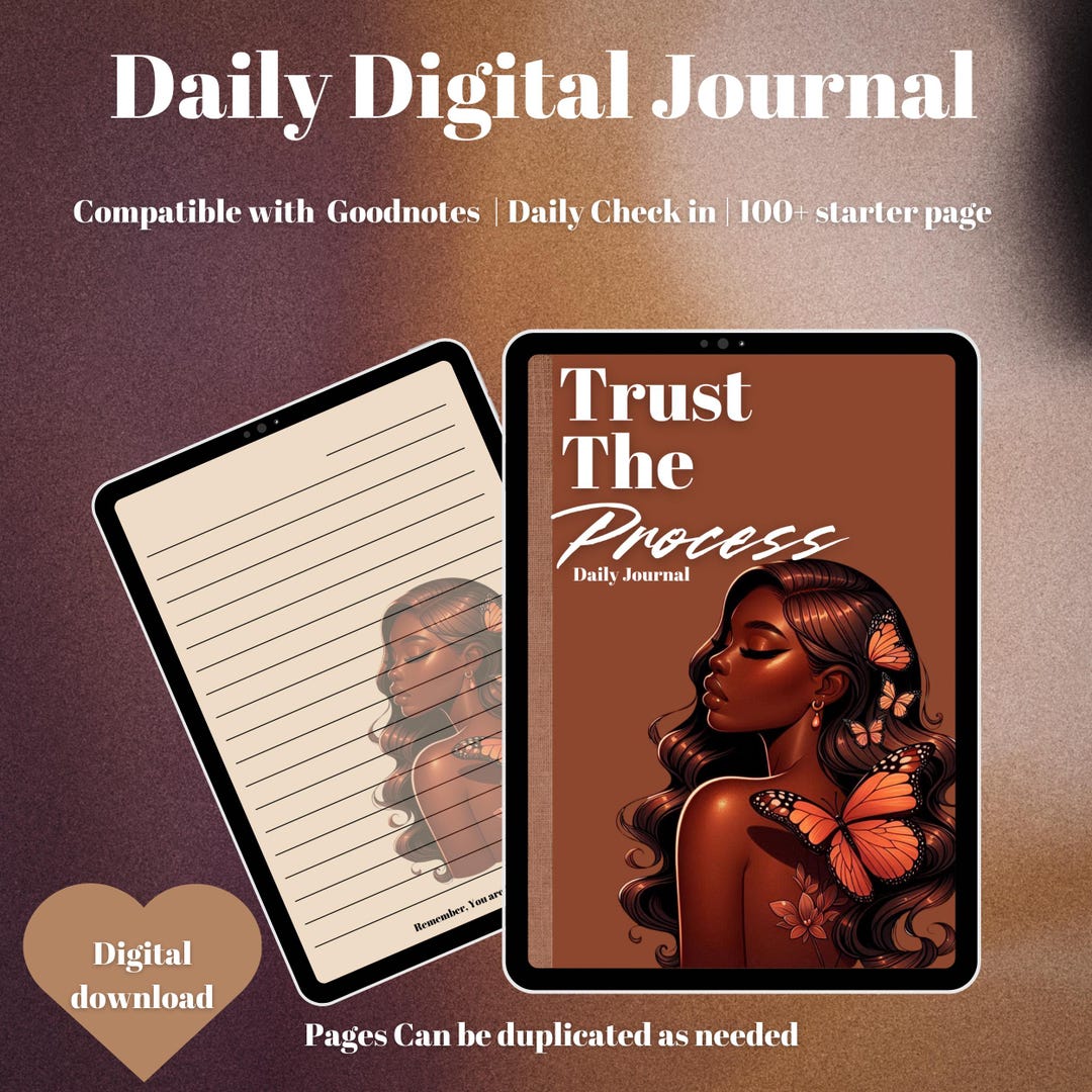 Daily Digital Journal for Black Women, Goodnotes Compatible, Gratitude Journal Diary ...