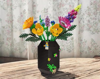 Building Brick-Compatible Vase – A Creative and Customizable Display for Brick-Built Flowers