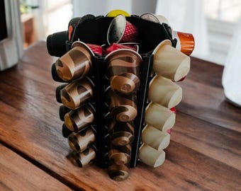 Portacápsulas Nespresso con plato giratorio: capacidad para 80 cápsulas