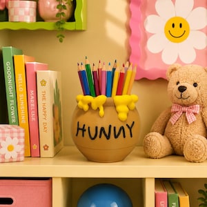 Hunny Honey Jar – 3D Printed Decorative Honey Pot Organizer