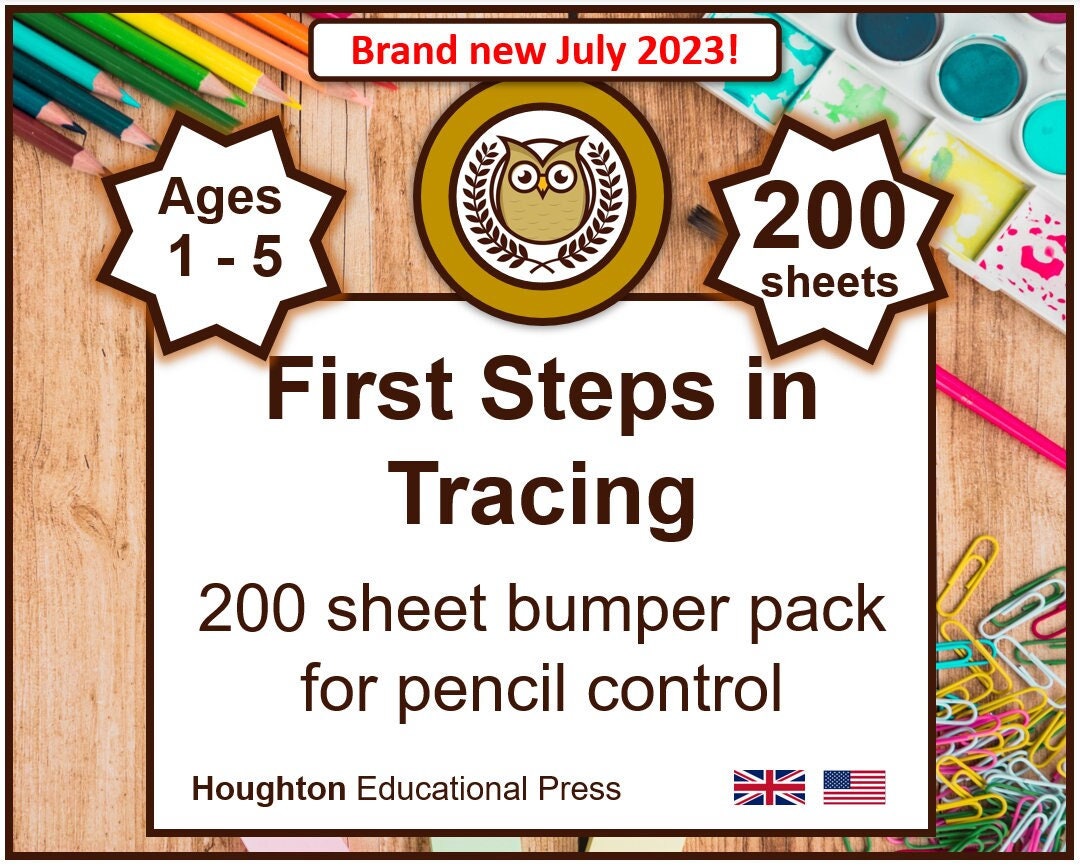 200 Sheet Pencil Control Bumper Pack - Printable Worksheets Age 1 - 5 ...