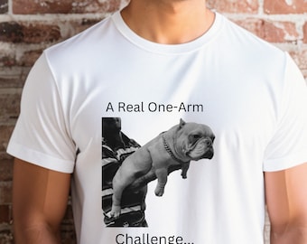 Un verdadero desafío de un brazo, camiseta de American Bully, entusiasta de Bully, amantes de Bully, amantes de los perros