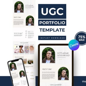 Canva UGC Portfolio Website Template – Personaliseerbare Media Kit & Portfolio