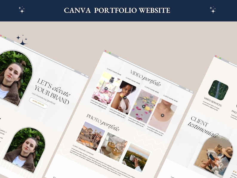Canva UGC Portfolio Website Template – Customizable Media Kit ...
