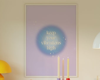 5 Colors POSITIVITY Aura Poster | Gradient Poster | Positive Affirmation Poster | Emotions Poster | Aesthetic Poster | DIGITAL PRINT