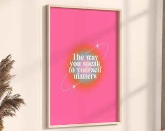 5 Colors Self-Love Aura Poster | Gradient Poster | Positive Affirmation Poster | Emotions Poster | Aesthetic Poster | DIGITAL PRINT