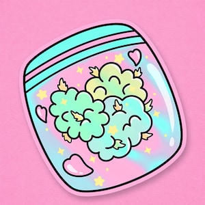 Sticker kawaii potzakje | Weerbestendig schattig stickertje