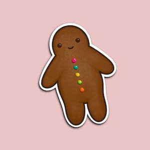 Gingerbread man cookie sticker