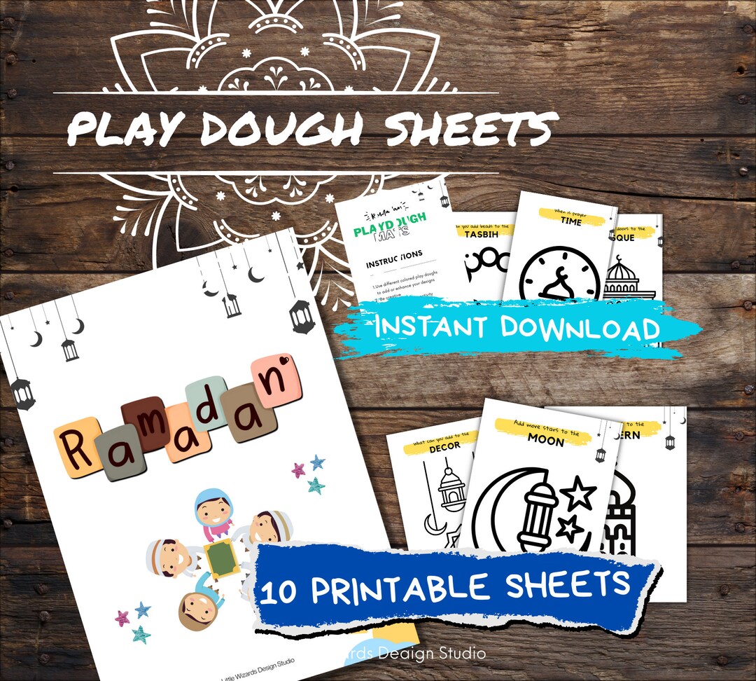 Ramadhan Play Dough Activity Sheets Muslim Kids Fun Interactive