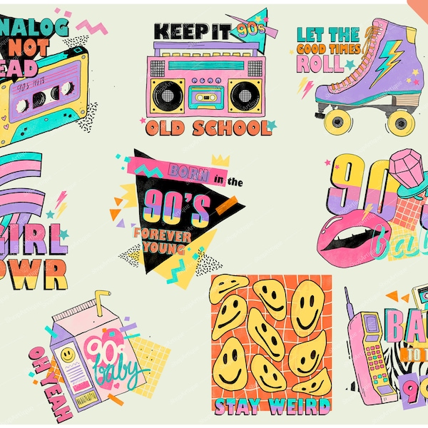 90s Clipart - Etsy