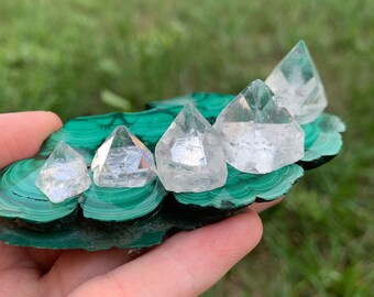 Gorgeous Clear Apophyllite Points Tips Filled with Rainbows | Raw Rough Natural Crystal Mineral - For Crystal Grids - Jewelry - Choose Size