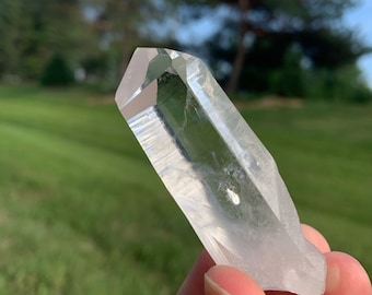 Colombian Lemurian Quartz High Quality | Top High Grade Natural Raw Point Clear Healing Meditation Powerful Healer Crystal Mineral Celestial