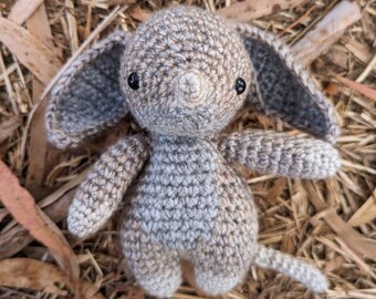 Crochet Pattern PDF: The Bilby • toddler present, stuffed animal, toy, Australian, gift, small play, imaginative, amigurumi, unique