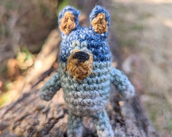 Crochet Pattern PDF: Bluey-Inspired Waldorf Doll • toddler present, stuffed animal, toy, Bluey, gift, small play, imaginative, amigurumi