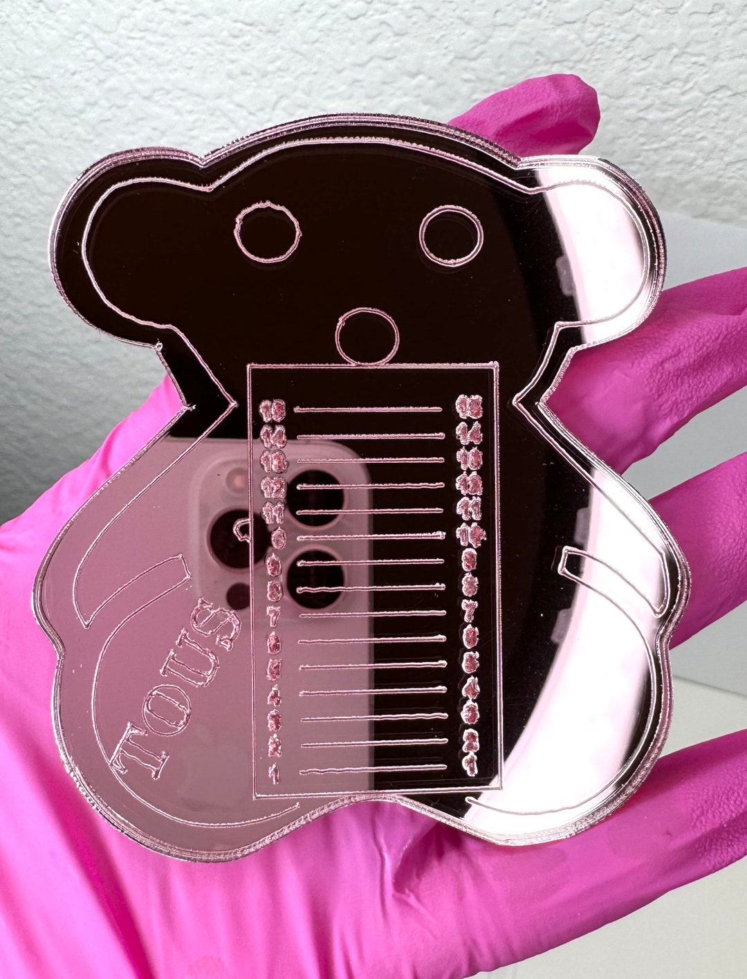 Teddy Bear Inspired Nail Tip Ruler - Etsy
