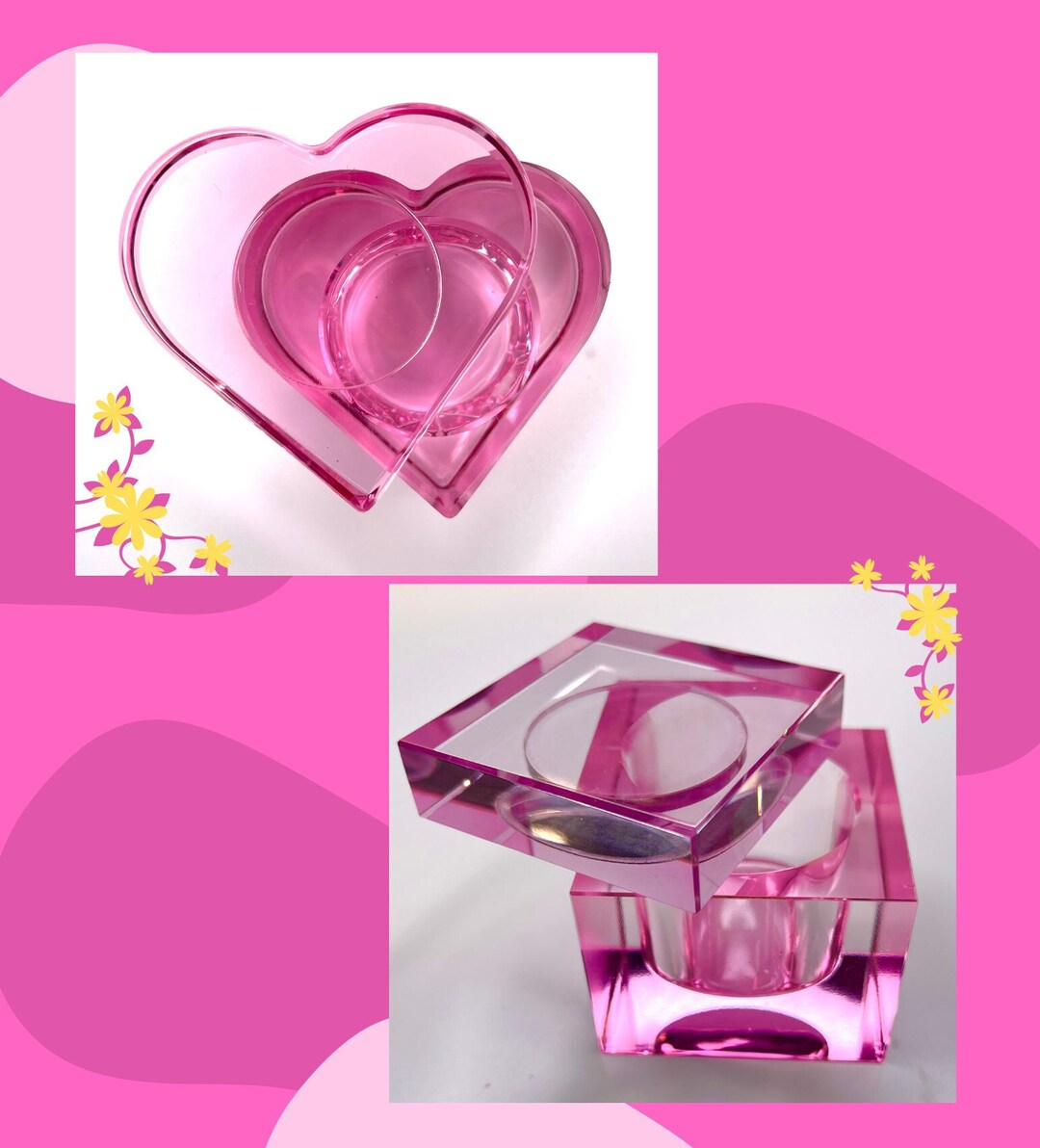 2 Stück Glas Dappen Schalen Für Acrylnägel – Rosa, Mit Deckel, Nagelstudio Zubehör
