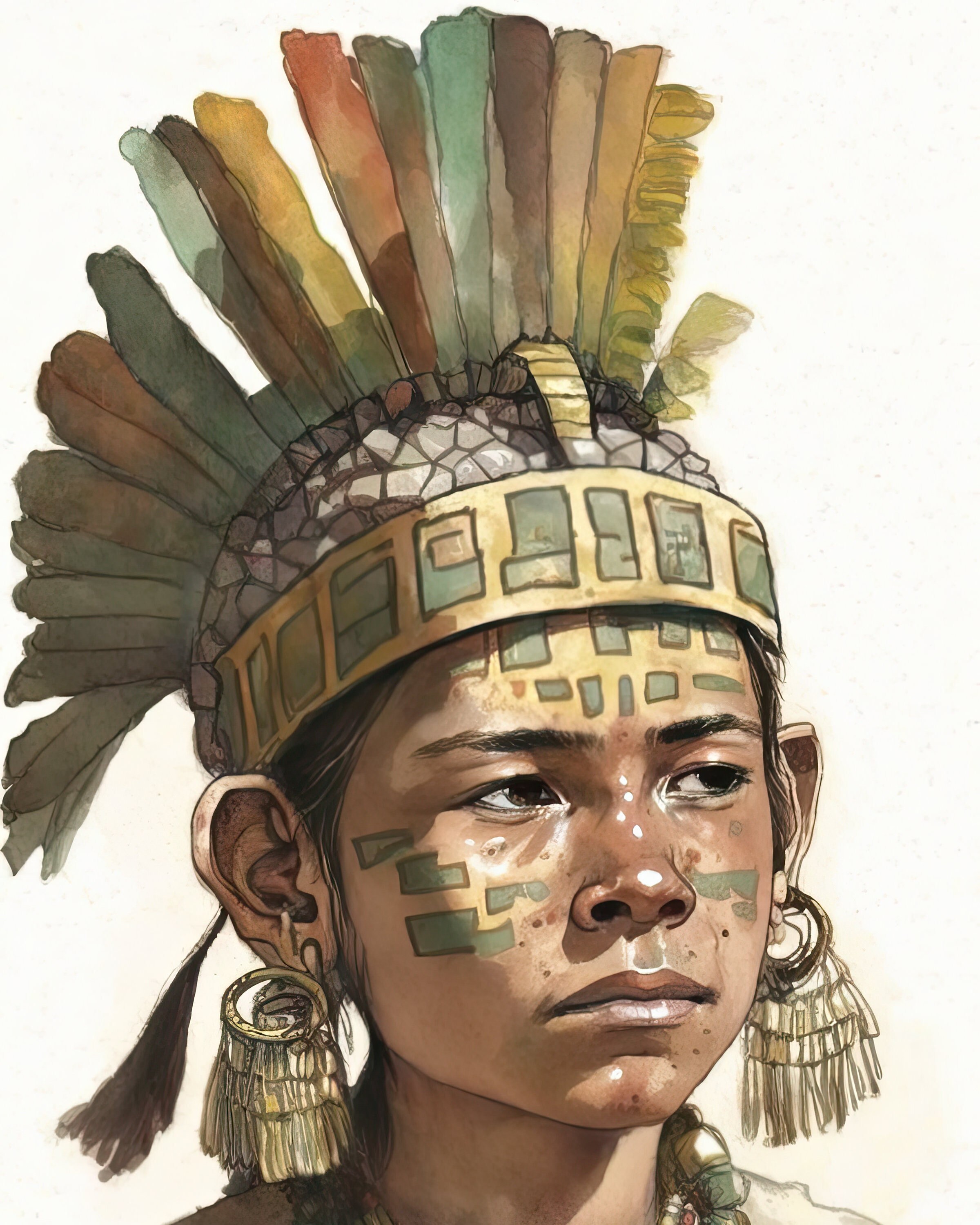 Aztec Boy Digital Print Etsy