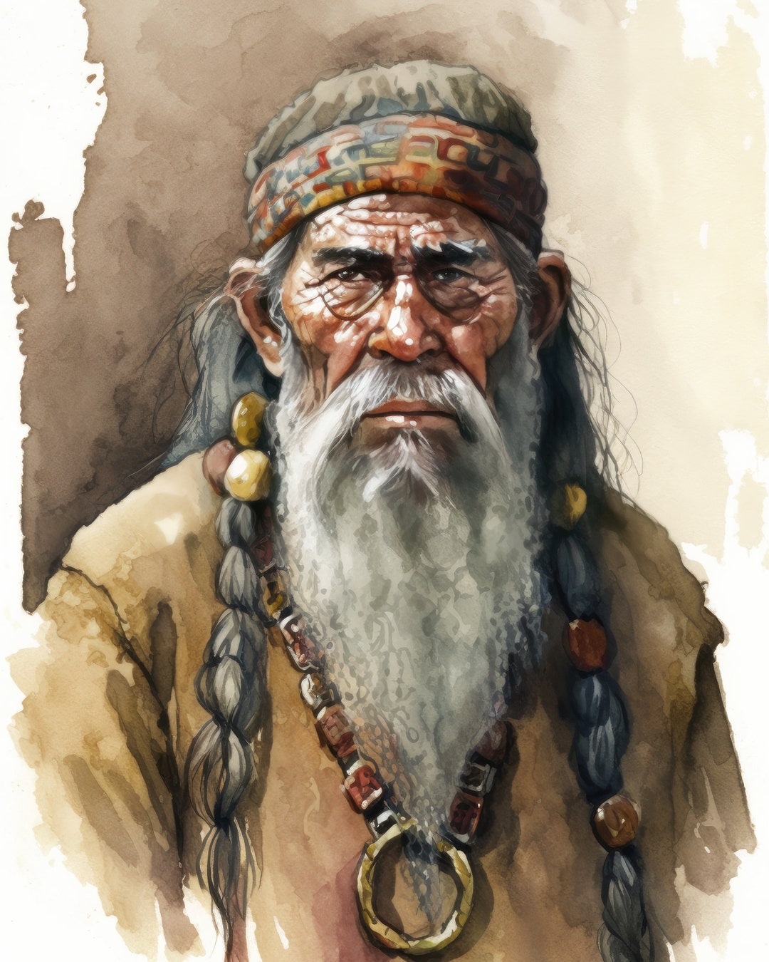 Aztec Elder Digital Print - Etsy