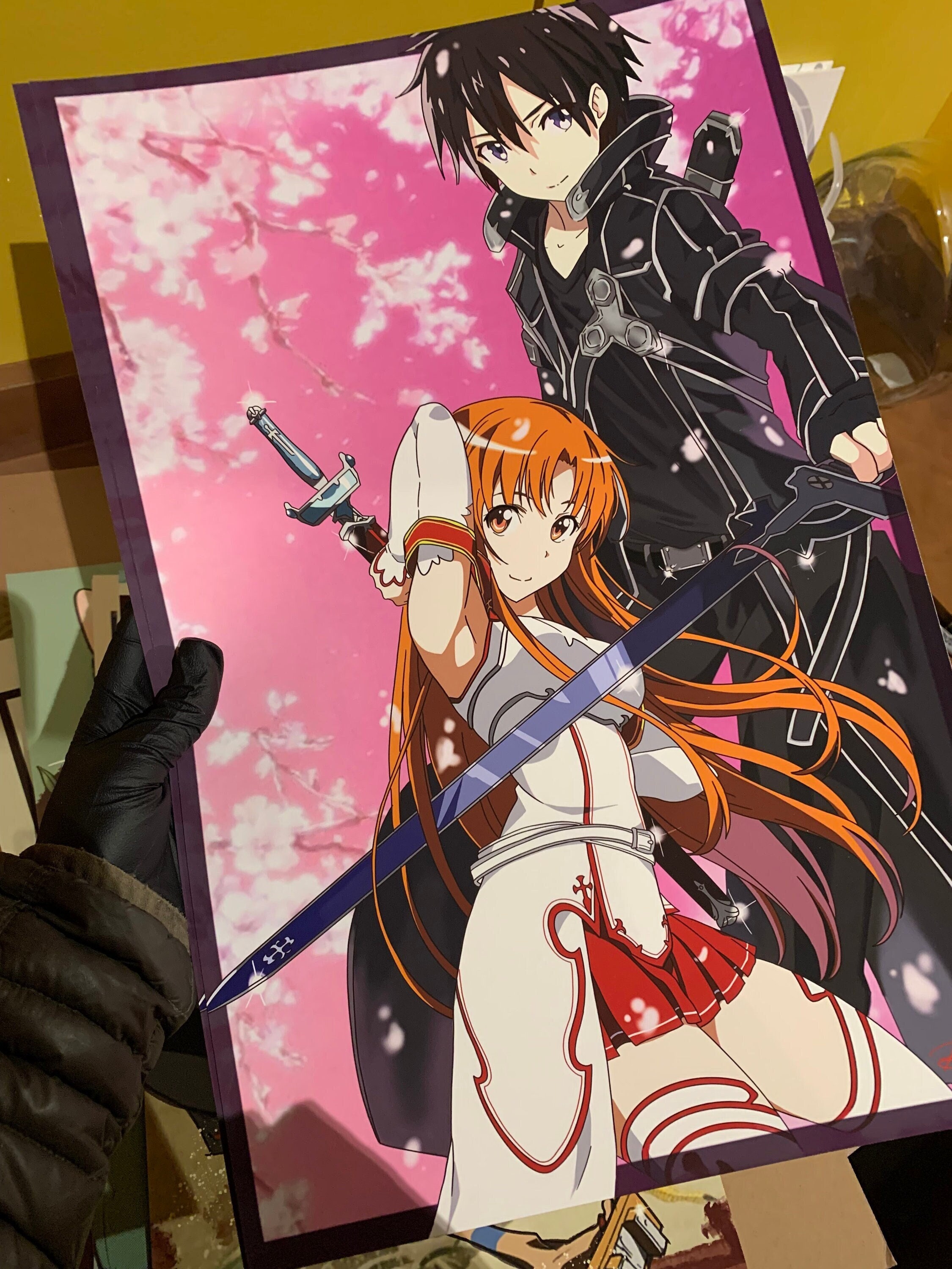 Sword Art Online Anime SAO Cartoon Characters Scroll Painting Home Decor  Anime Poster 