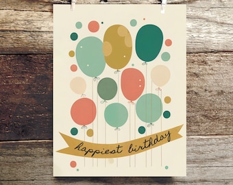 Happy Birthday Balloon Card