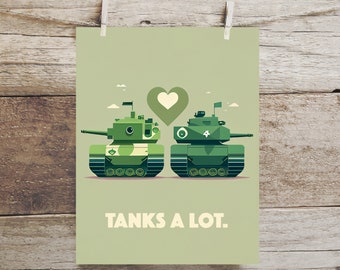 Tanks a Lot! 10 Notecard Set