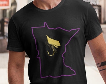 Minnesota Fly Fishing T-Shirt, MN Fly Fishing Shirt, MN Fishing Tee