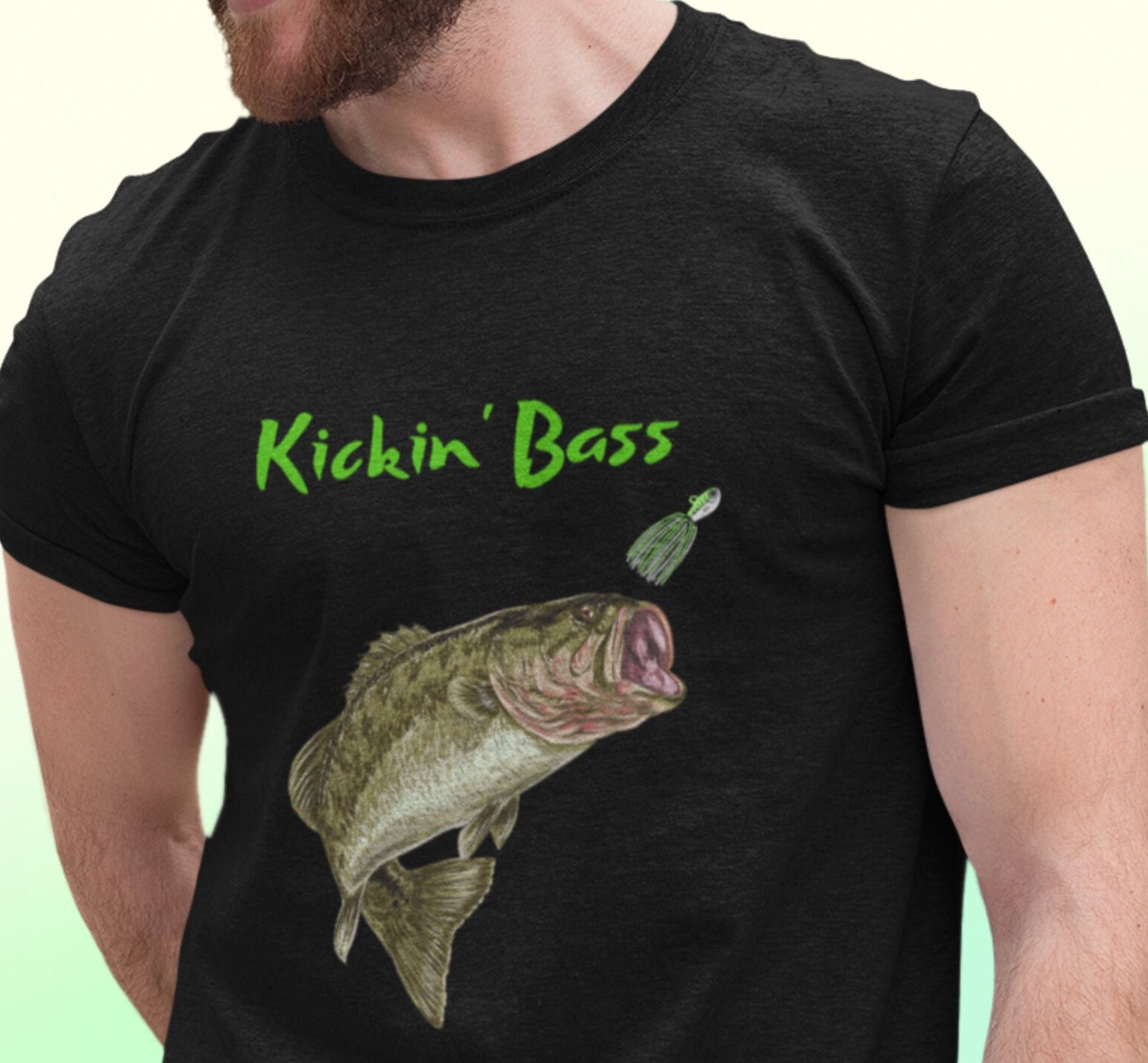 Kickin' Bass T-shirt, Bass Fishing Shirt 
