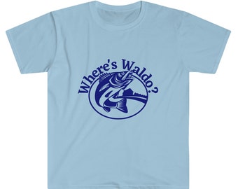 Where's Waldo Walleye T-shirt, Walleye Shirt, Walleye Fishing Tee 