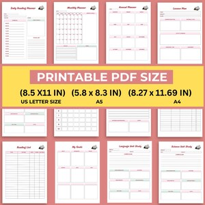 Homeschool Routine planner Editable Homeschool Canva Template Printable PDF Us Letter Size, A5, A4 31 Pages Homeschool planner image 2