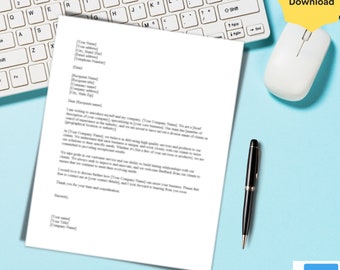 Customizable Business Introduction Letter Template in Microsoft Word, Basic Business Letter, Business Letter Template for Entrepreneurs