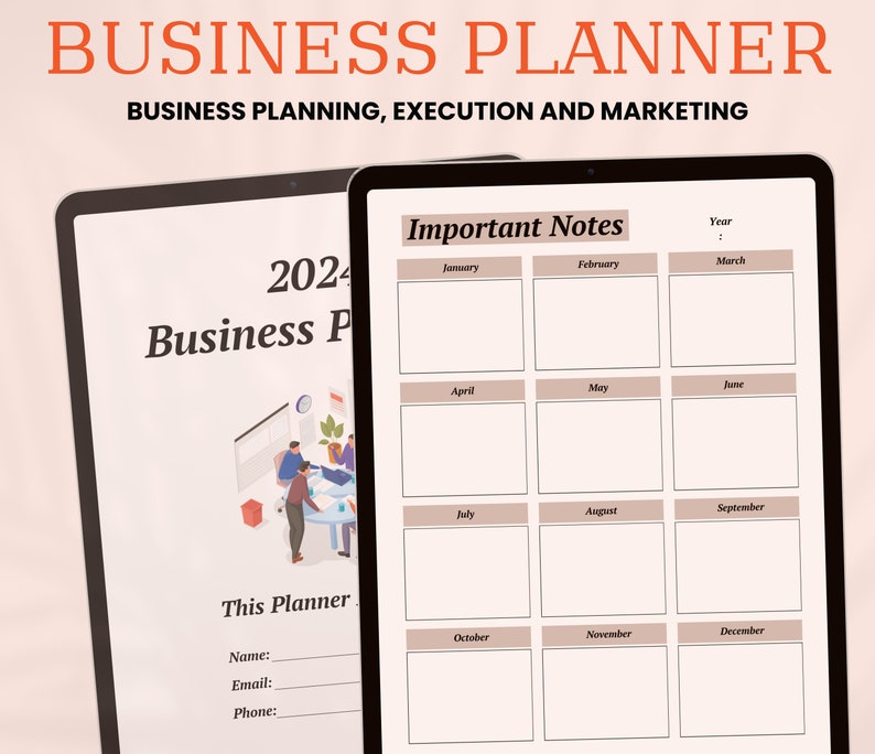 All in One 2024 Business Planner, Printable Business Planner, Daily
