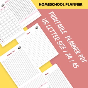 Homeschool Routine planner Editable Homeschool Canva Template Printable PDF Us Letter Size, A5, A4 31 Pages Homeschool planner image 6