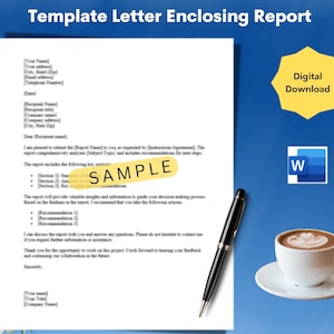 Professional Report Enclosure Letter Template | Editable Microsoft Word Template Enclosing Report