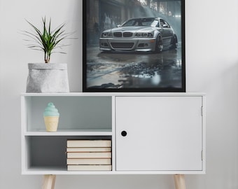 Póster BMW E46 / Decoración de pared clásica BMW / Descarga digital