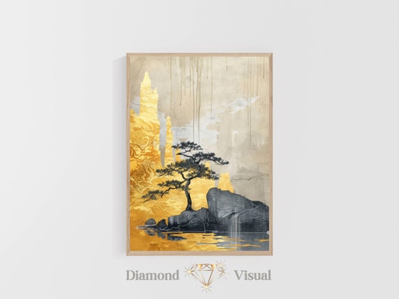 Whimsical Wonders - Japanese Landscape Art | Prints | Minimalist Home Decor | Wall Art | Digital Download | Gift Idea | Print