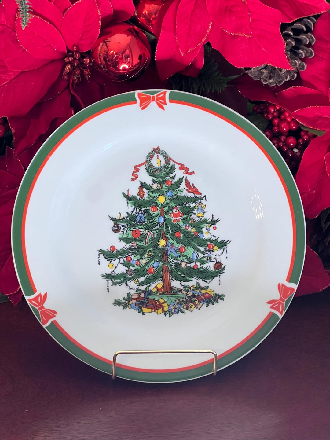 Top Ribbon Plate Topco Ribbons and Bows Dinner Plate - Etsy