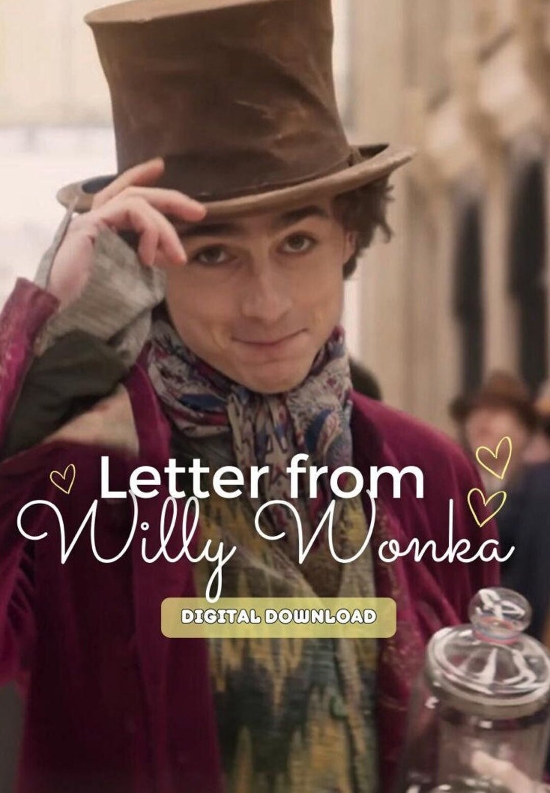 Willy Wonka Letter Art Wonka Golden Ticket Chocolate Factory Candyman