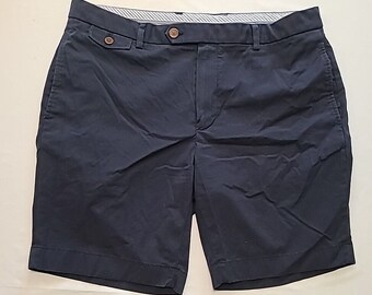 Brooks Brothers Mens Size 36 Bermuda Beach Tiki Hawaiian Shorts Navy